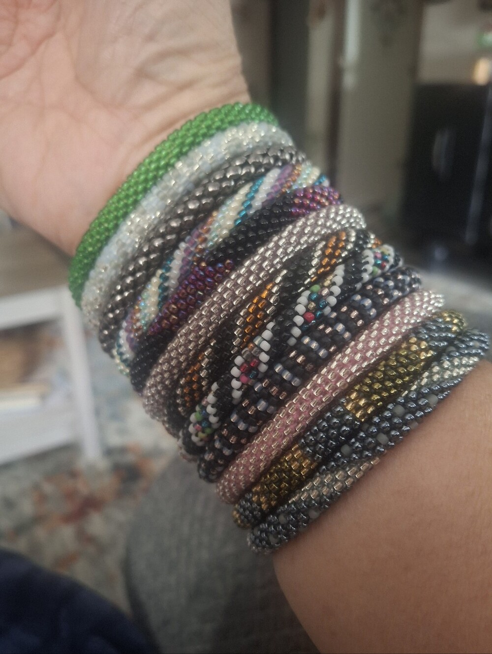 Handmade Multicolor Seed Bead Bracelets - Women Accessories